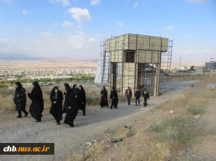 پیاده روی و ادای احترام به ساحت نورانی شهید گمنام آرمیده در محل سازمان حفظ دفاع مقدس و ارزشهای اسلامی  واقع در کوه تهلیجان 5