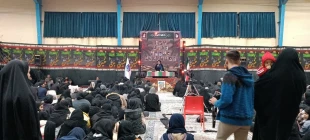 آیین استقبال از پیکر مطهر شــهید گـمنام دفاع مقدس در ایام شهادت حضرت فاطمه‌الزهرا"س  در آموزشکده ملی مهارت دختران شهرکرد برگزار گردید 2